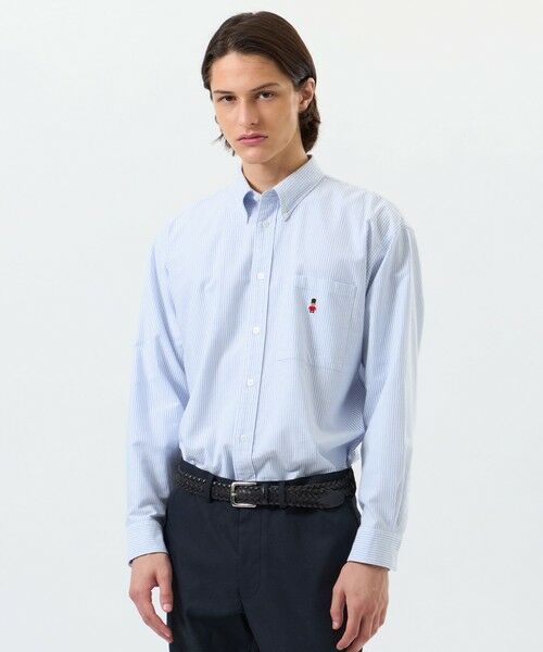 MACKINTOSH PHILOSOPHY(MENS)/マッキントッシュ フィロソフィー メンズ バッキンガムベア オーバーサイズボタンダウンシャツ 無地/柄バリエーション ブルー7 40 MACKINTOSH PHILOSOPHY(MENS)/マッキントッシュ フィロソフィー メンズ バッキンガムベア オーバーサイズボタンダウンシャツ 無地/柄バリエーション ブルー7 40