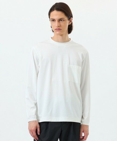 MACKINTOSH PHILOSOPHY(MENS)/マッキントッシュ フィロソフィー メンズ クルーネックロンT ベアスムース ホワイト1 38 MACKINTOSH PHILOSOPHY(MENS)/マッキントッシュ フィロソフィー メンズ クルーネックロンT ベアスムース ホワイト1 38