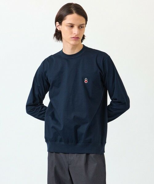 MACKINTOSH PHILOSOPHY(MENS)/マッキントッシュ フィロソフィー メンズ バッキンガムベア バスク天竺 ワイドリブロンT ネイビー3 40 MACKINTOSH PHILOSOPHY(MENS)/マッキントッシュ フィロソフィー メンズ バッキンガムベア バスク天竺 ワイドリブロンT ネイビー3 40