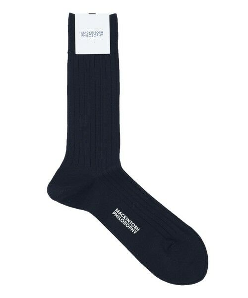 MACKINTOSH PHILOSOPHY(MENS)/マッキントッシュ フィロソフィー メンズ リブストライプ ビジネスソックス ネイビー3 X MACKINTOSH PHILOSOPHY(MENS)/マッキントッシュ フィロソフィー メンズ リブストライプ ビジネスソックス ネイビー3 X