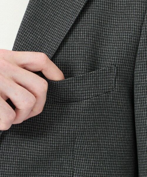 MACKINTOSH PHILOSOPHY(MENS) / マッキントッシュ フィロソフィー　メンズ ノーカラージャケット | トロッター ジャケット#051 ストレッチドビー/千鳥 | 詳細8