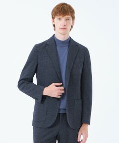 MACKINTOSH PHILOSOPHY(MENS) / マッキントッシュ フィロソフィー　メンズ ノーカラージャケット | テーラードジャージー ジャケット グレンチェック/千鳥