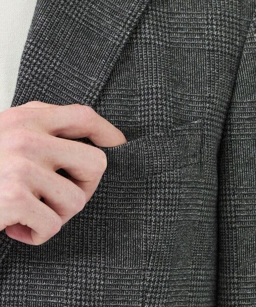 MACKINTOSH PHILOSOPHY(MENS) / マッキントッシュ フィロソフィー　メンズ ノーカラージャケット | テーラードジャージー ジャケット グレンチェック/千鳥 | 詳細8