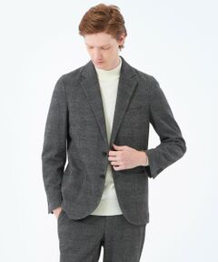 MACKINTOSH PHILOSOPHY(MENS) / マッキントッシュ フィロソフィー　メンズ ノーカラージャケット | テーラードジャージー ジャケット グレンチェック/千鳥