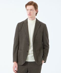 MACKINTOSH PHILOSOPHY(MENS) / マッキントッシュ フィロソフィー　メンズ ノーカラージャケット | テーラードジャージー ジャケット グレンチェック/千鳥