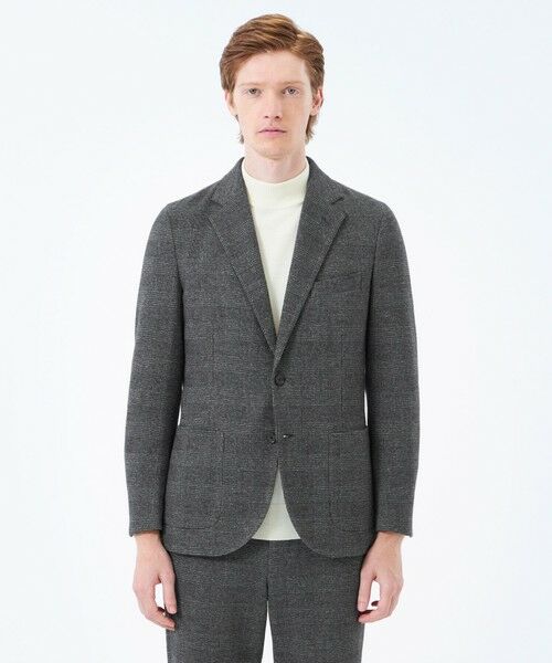 MACKINTOSH PHILOSOPHY(MENS) / マッキントッシュ フィロソフィー　メンズ ノーカラージャケット | テーラードジャージー ジャケット グレンチェック/千鳥 | 詳細5