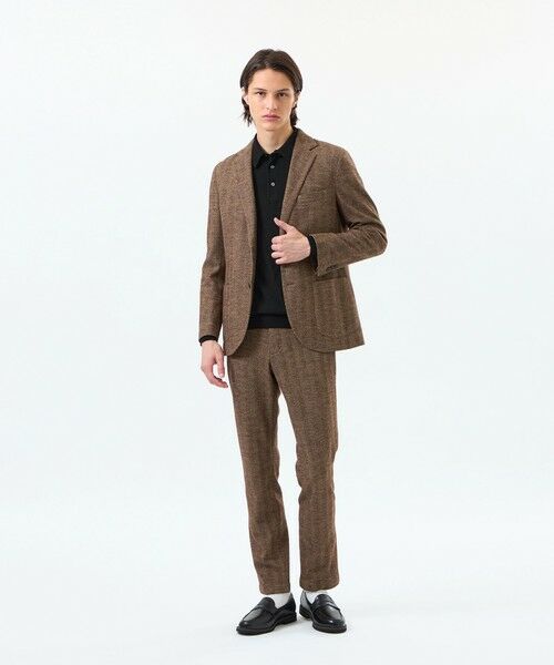 MACKINTOSH PHILOSOPHY(MENS) / マッキントッシュ フィロソフィー　メンズ ノーカラージャケット | テーラードジャージー ジャケット EMMETEXヘリンボン | 詳細3