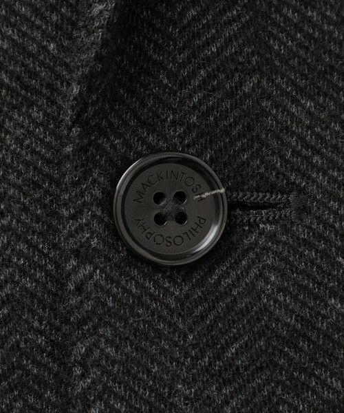 MACKINTOSH PHILOSOPHY(MENS) / マッキントッシュ フィロソフィー　メンズ ノーカラージャケット | テーラードジャージー ジャケット EMMETEXヘリンボン | 詳細10