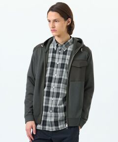 MACKINTOSH PHILOSOPHY(MENS) / マッキントッシュ フィロソフィー　メンズ ブルゾン | ブリテック コンビパーカー 針抜きジャージー