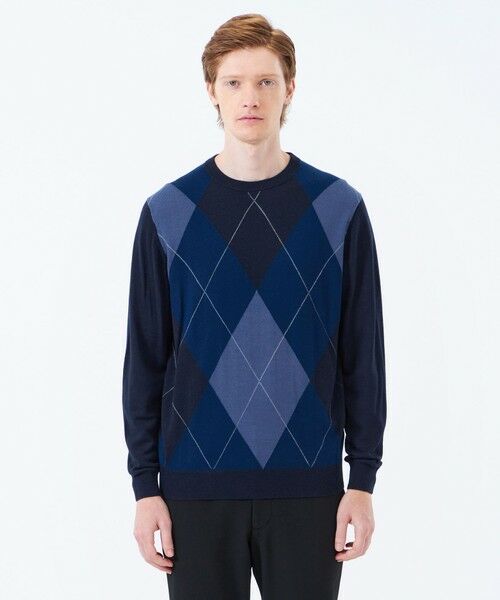 MACKINTOSH PHILOSOPHY(MENS) / マッキントッシュ フィロソフィー　メンズ ニット・セーター | ビッグアーガイル クルーネックプルオーバーニット | 詳細3