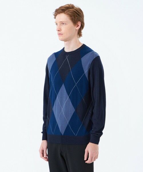 MACKINTOSH PHILOSOPHY(MENS) / マッキントッシュ フィロソフィー　メンズ ニット・セーター | ビッグアーガイル クルーネックプルオーバーニット | 詳細4