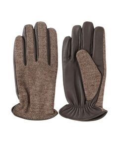 MACKINTOSH PHILOSOPHY(MENS) / マッキントッシュ フィロソフィー　メンズ 手袋 | EMMETEX ヘリンボーン×レザー　スマホグローブ