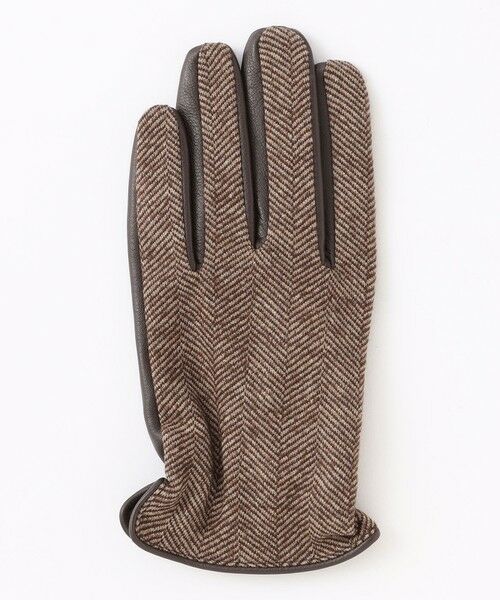 MACKINTOSH PHILOSOPHY(MENS) / マッキントッシュ フィロソフィー　メンズ 手袋 | EMMETEX ヘリンボーン×レザー　スマホグローブ | 詳細4