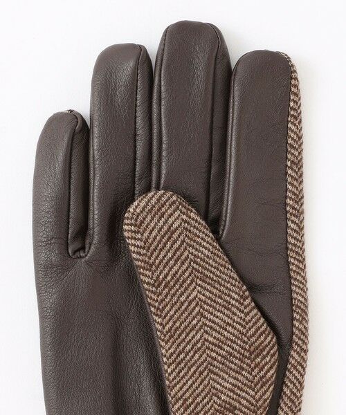 MACKINTOSH PHILOSOPHY(MENS) / マッキントッシュ フィロソフィー　メンズ 手袋 | EMMETEX ヘリンボーン×レザー　スマホグローブ | 詳細5