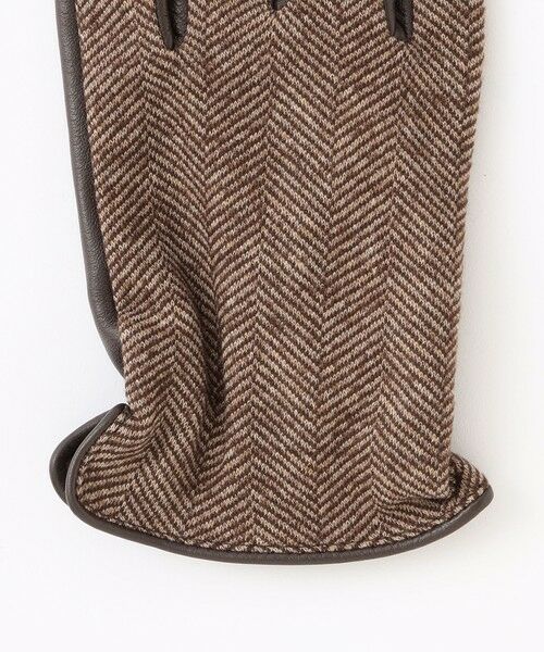 MACKINTOSH PHILOSOPHY(MENS) / マッキントッシュ フィロソフィー　メンズ 手袋 | EMMETEX ヘリンボーン×レザー　スマホグローブ | 詳細6