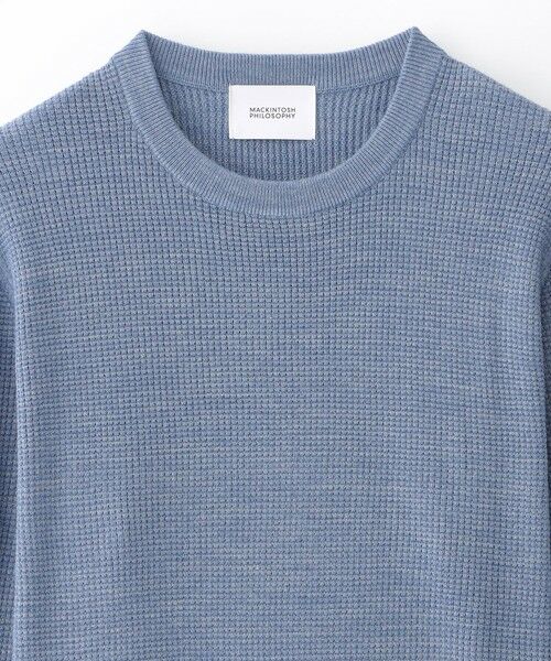 MACKINTOSH PHILOSOPHY(MENS) / マッキントッシュ フィロソフィー　メンズ ニット・セーター | 【WEB&一部店舗限定】ミニワッフル クルーネックプルオーバー | 詳細2