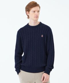 MACKINTOSH PHILOSOPHY(MENS) / マッキントッシュ フィロソフィー　メンズ ニット・セーター | バッキンガムベア ケーブル クルーネックプルオーバー