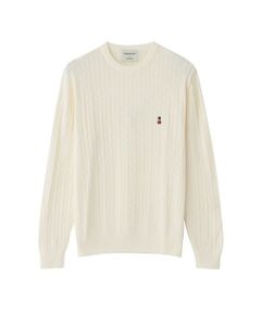 MACKINTOSH PHILOSOPHY(MENS) / マッキントッシュ フィロソフィー　メンズ ニット・セーター | 【WEB&一部店舗限定】バッキンガムベア ケーブル クルーネックプルオーバー