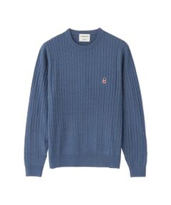 MACKINTOSH PHILOSOPHY(MENS) / マッキントッシュ フィロソフィー　メンズ ニット・セーター | 【WEB&一部店舗限定】バッキンガムベア ケーブル クルーネックプルオーバー