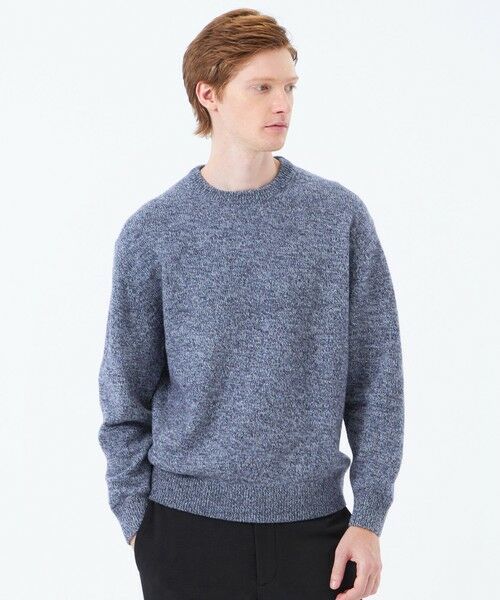 MACKINTOSH PHILOSOPHY(MENS) / マッキントッシュ フィロソフィー メンズ ニット・セーター | 5Gムリネ天竺 クルーネックプルオーバー(ネイビー2)