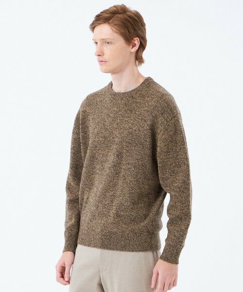 MACKINTOSH PHILOSOPHY(MENS) / マッキントッシュ フィロソフィー メンズ ニット・セーター | 5Gムリネ天竺 クルーネックプルオーバー(ブラウン5)