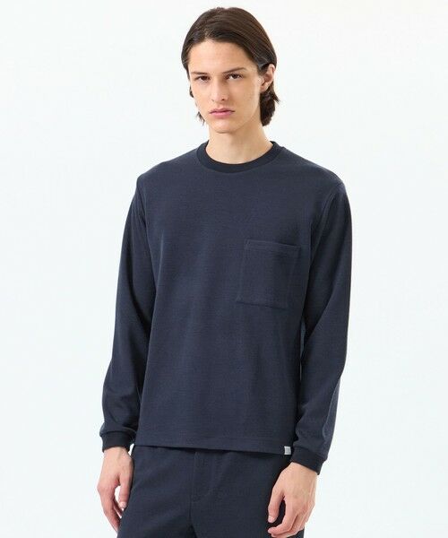 MACKINTOSH PHILOSOPHY(MENS)/マッキントッシュ フィロソフィー メンズ 起毛ブリスター クルーネックロンT ネイビー3 38 MACKINTOSH PHILOSOPHY(MENS)/マッキントッシュ フィロソフィー メンズ 起毛ブリスター クルーネックロンT ネイビー3 38