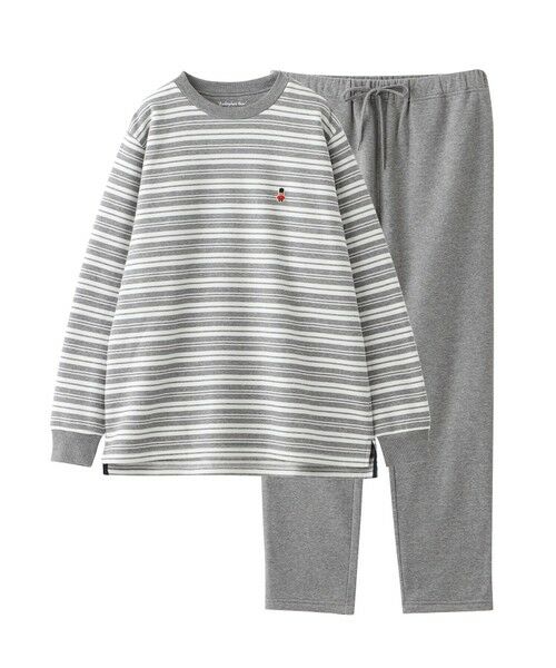 MACKINTOSH PHILOSOPHY(MENS) / マッキントッシュ フィロソフィー メンズ その他小物 | 【WEB限定】パイルボーダー裏起毛&無地パンツ パジャマ(チャコールグレー1)