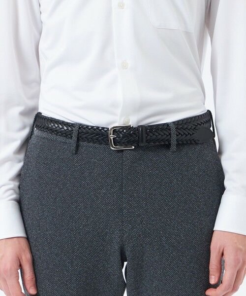 MACKINTOSH PHILOSOPHY(MENS) / マッキントッシュ フィロソフィー　メンズ ベルト・サスペンダー | オイルレザーメッシュ カジュアルベルト | 詳細1