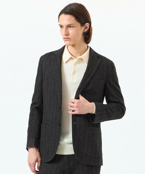 MACKINTOSH PHILOSOPHY(MENS) / マッキントッシュ フィロソフィー　メンズ ノーカラージャケット | （チャコールグレー1）