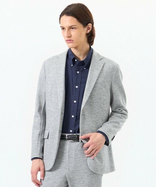 MACKINTOSH PHILOSOPHY(MENS) / マッキントッシュ フィロソフィー　メンズ ノーカラージャケット | 起毛ブリスター イージージャケット（グレー3）