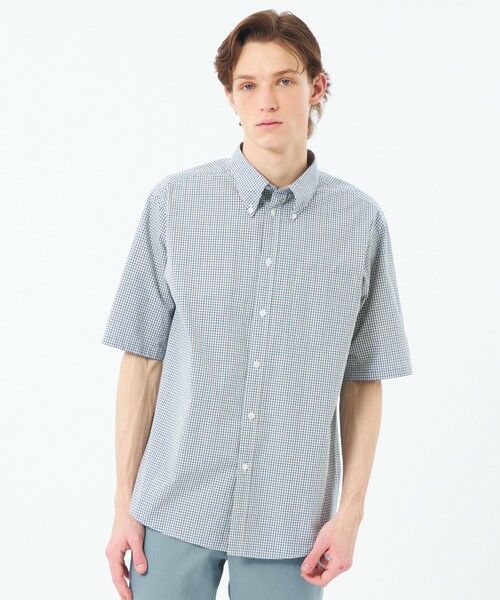 MACKINTOSH PHILOSOPHY(MENS) / マッキントッシュ フィロソフィー　メンズ シャツ・ブラウス | 半袖リラックスボタンダウン チェックバリエーション（グリーン5）