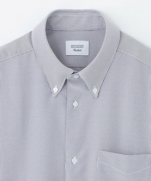 MACKINTOSH PHILOSOPHY(MENS) / マッキントッシュ フィロソフィー　メンズ シャツ・ブラウス | トロッター スクエアボタンダウン ナローサッカーストライプ | 詳細4