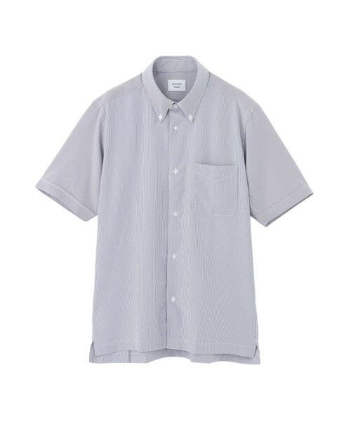 MACKINTOSH PHILOSOPHY(MENS) / マッキントッシュ フィロソフィー　メンズ シャツ・ブラウス | トロッター スクエアボタンダウン ナローサッカーストライプ（ネイビー1）