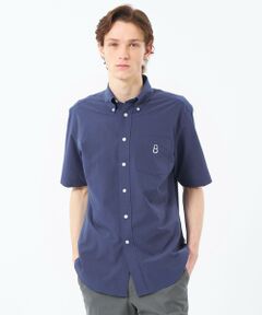 MACKINTOSH PHILOSOPHY(MENS) / マッキントッシュ フィロソフィー　メンズ シャツ・ブラウス | BUCKINGHAM BEAR 半袖ボタンダウンシャツ COOLDOTSミニリップストップ