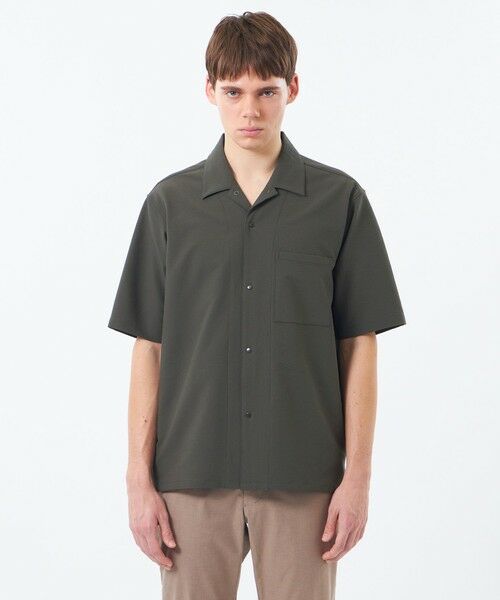 MACKINTOSH PHILOSOPHY(MENS) / マッキントッシュ フィロソフィー　メンズ シャツ・ブラウス | トロッター サッカーストレッチ 半袖オープンカラースナップボタンシャツ | 詳細4