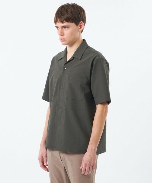 MACKINTOSH PHILOSOPHY(MENS) / マッキントッシュ フィロソフィー　メンズ シャツ・ブラウス | トロッター サッカーストレッチ 半袖オープンカラースナップボタンシャツ | 詳細5