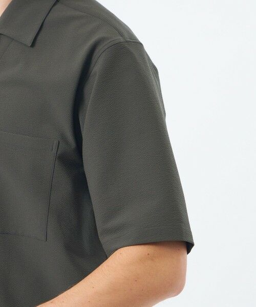 MACKINTOSH PHILOSOPHY(MENS) / マッキントッシュ フィロソフィー　メンズ シャツ・ブラウス | トロッター サッカーストレッチ 半袖オープンカラースナップボタンシャツ | 詳細7