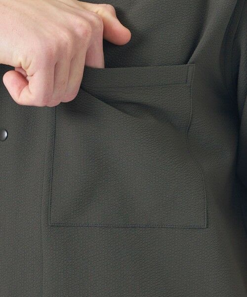 MACKINTOSH PHILOSOPHY(MENS) / マッキントッシュ フィロソフィー　メンズ シャツ・ブラウス | トロッター サッカーストレッチ 半袖オープンカラースナップボタンシャツ | 詳細8