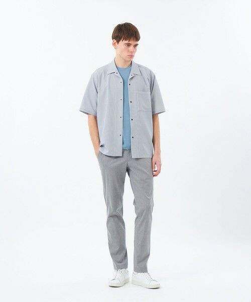 MACKINTOSH PHILOSOPHY(MENS) / マッキントッシュ フィロソフィー　メンズ シャツ・ブラウス | トロッター サッカーストレッチ 半袖オープンカラースナップボタンシャツ | 詳細2