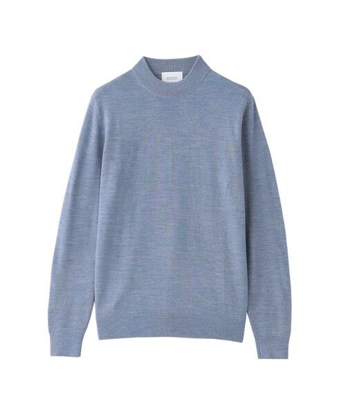 MACKINTOSH PHILOSOPHY(MENS) / マッキントッシュ フィロソフィー メンズ ニット・セーター | ハイゲージ天竺 モックネックプルオーバーニット(ブルー7)