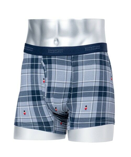 MACKINTOSH PHILOSOPHY(MENS) / マッキントッシュ フィロソフィー　メンズ その他小物 | チェックバッキンガムベア　ボクサーパンツ/ベリーソフト（チャコールグレー1）