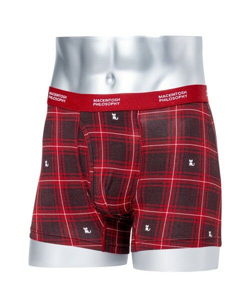 MACKINTOSH PHILOSOPHY(MENS) / マッキントッシュ フィロソフィー　メンズ その他小物 | チェックマスクドキャット　ボクサーブリーフ/ベリーソフト（キャメル1）