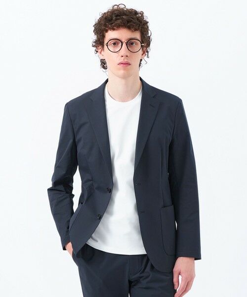 MACKINTOSH PHILOSOPHY(MENS) / マッキントッシュ フィロソフィー　メンズ ノーカラージャケット | 【TROTTER with MOONRAKERS 】トロッター イージージャケット（ネイビー3）