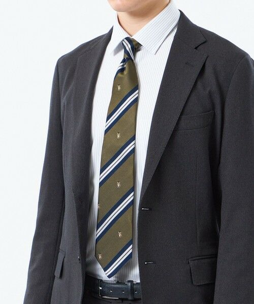 MACKINTOSH PHILOSOPHY(MENS) / マッキントッシュ フィロソフィー　メンズ ネクタイ | コーギー×ストライプ レギュラータイ | 詳細1