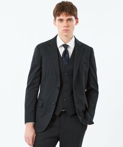 MACKINTOSH PHILOSOPHY(MENS) / マッキントッシュ フィロソフィー　メンズ ノーカラージャケット | 【2026春夏モデル】トロッター ジャケット#000（ナンバーゼロ）バーズアイストレッチ リサイクル