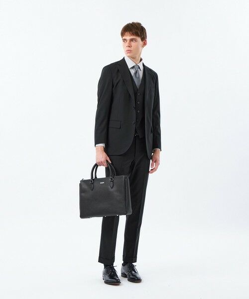 MACKINTOSH PHILOSOPHY(MENS) / マッキントッシュ フィロソフィー　メンズ ノーカラージャケット | トロッター ジャケット ＃109 ウール混ストレッチトロピカル | 詳細1