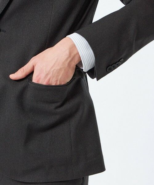 MACKINTOSH PHILOSOPHY(MENS) / マッキントッシュ フィロソフィー　メンズ ノーカラージャケット | トロッター エクストラソリッドジャケット ウール調ドビー | 詳細7