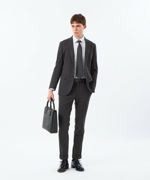 MACKINTOSH PHILOSOPHY(MENS) / マッキントッシュ フィロソフィー　メンズ ノーカラージャケット | トロッター エクストラソリッドジャケット ウール調ドビー | 詳細1