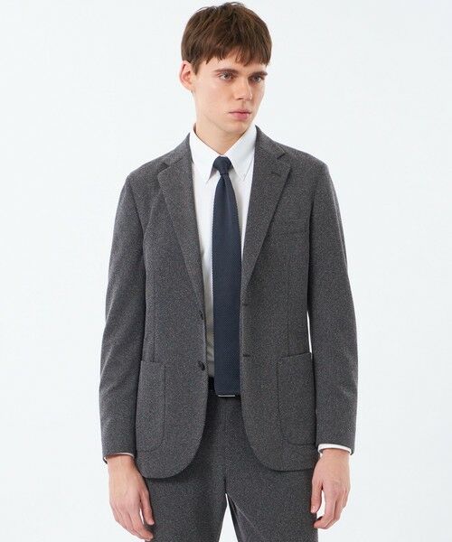 MACKINTOSH PHILOSOPHY(MENS) / マッキントッシュ フィロソフィー　メンズ ノーカラージャケット | テーラードジャージー ジャケット ハイブリッドジャージー（グレー4）