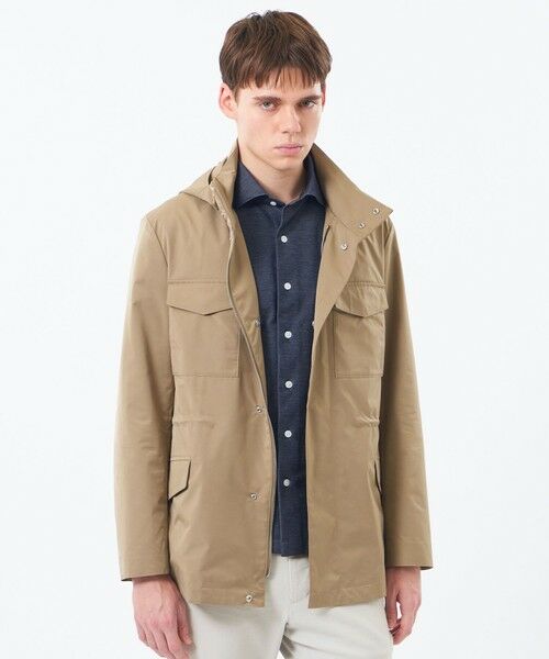 MACKINTOSH PHILOSOPHY(MENS) / マッキントッシュ フィロソフィー　メンズ ブルゾン | ツイルストレッチ BELFAST（ベルファスト）ミリタリーパーカ（ベージュ7）